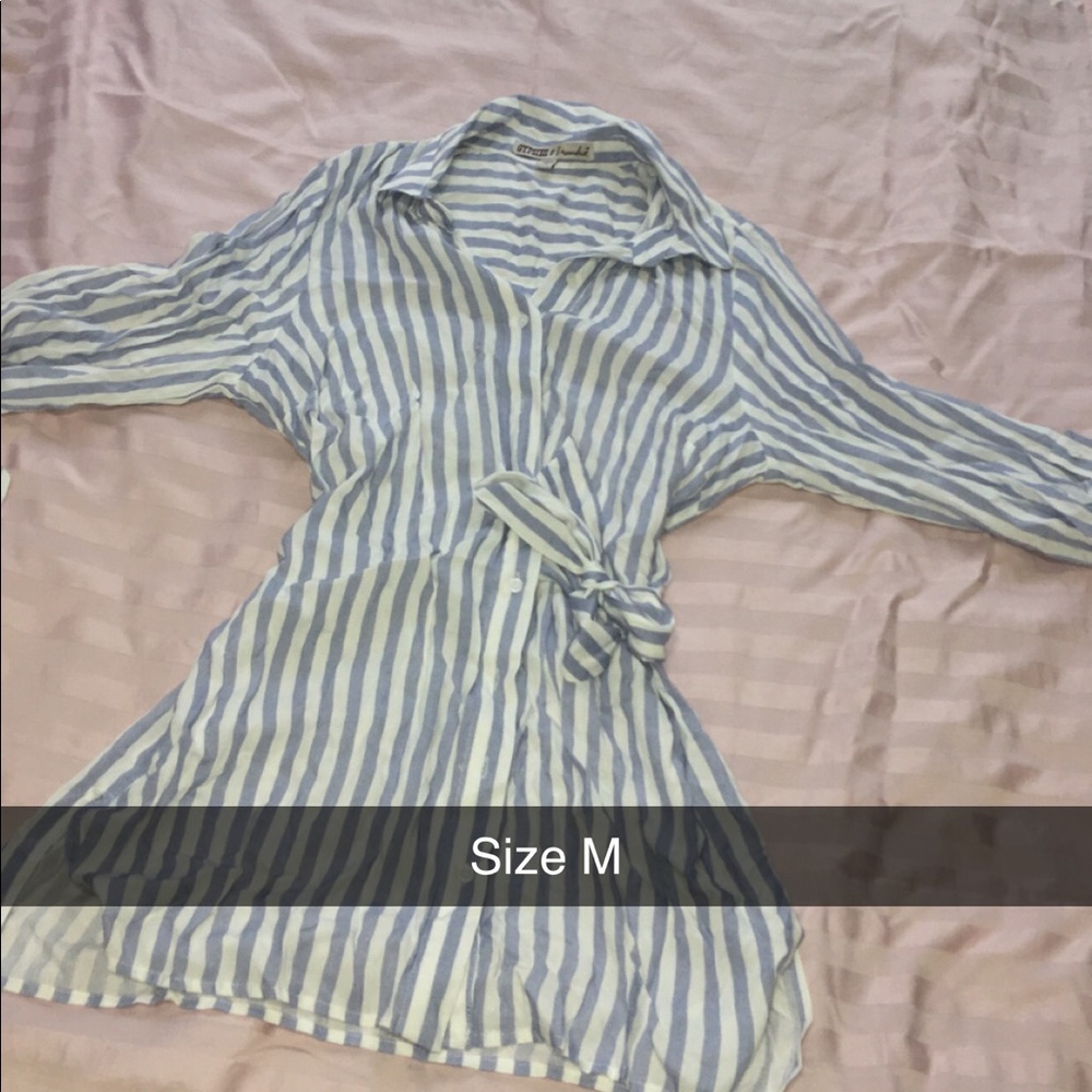 Button down dress with belt